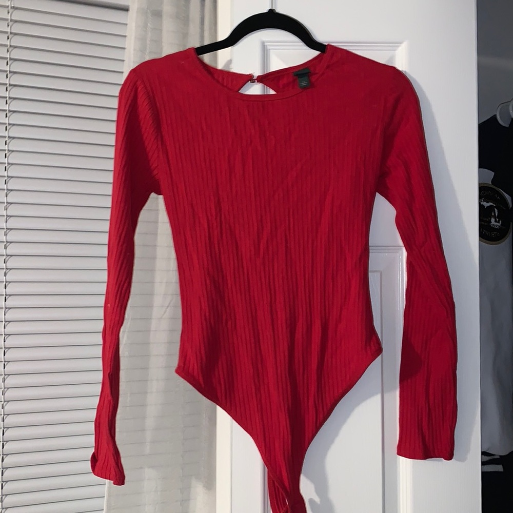 Red target bodysuit